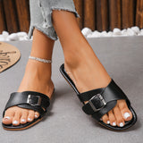 Buckle Slip-On Sandals