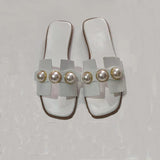 Slides with Pearl Embellishments