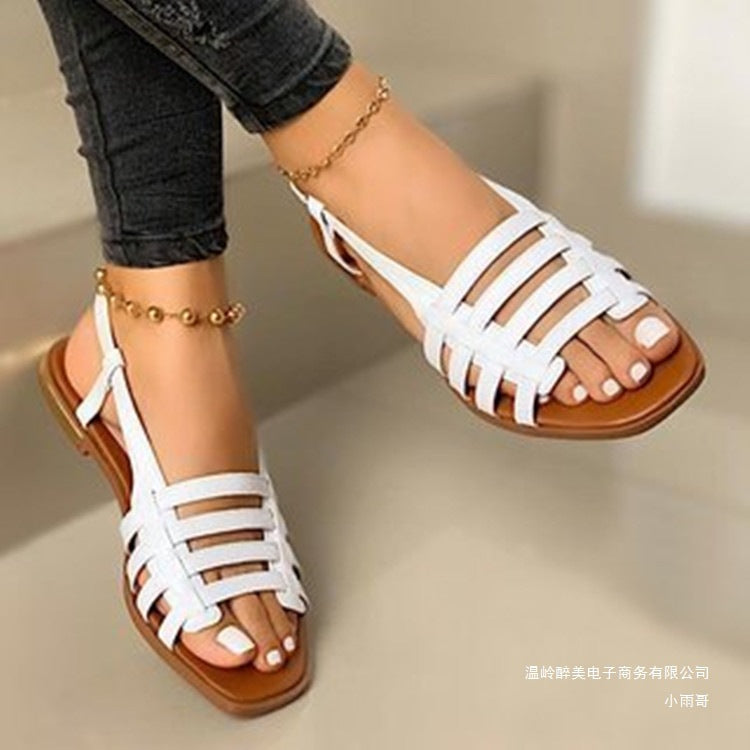 Stylish White Strappy Sandals