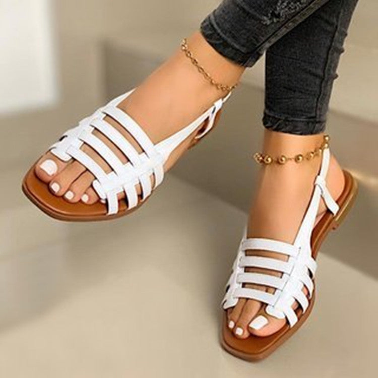 Stylish White Strappy Sandals