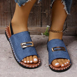 Open-Toe Patterned Sandals with Ankle Straps