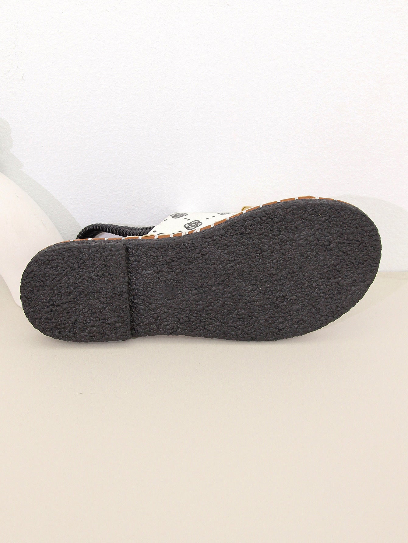 Open-Toe Patterned Sandals with Ankle Straps
