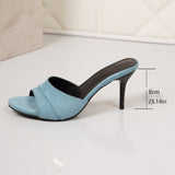 Open Toe Mule Heels