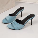 Open Toe Mule Heels