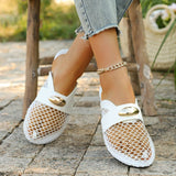 Leopard Print Mesh Slide Sandals