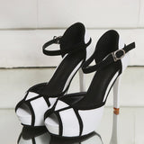 Women's Peep Toe Ankle Strap High Heel Sandals