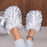 Fluffy Faux Fur Slide Slippers