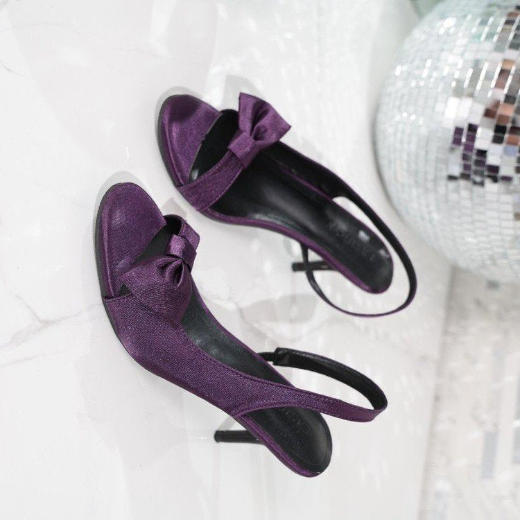 Women's Bow Slingback Kitten Heels