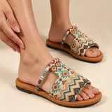 Women's Boho Flat Slide Sandals