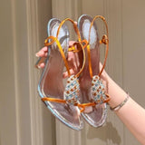 Women's Rhinestone Heeled Sandals