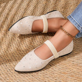 Women's Rhinestone Mary Jane Flats