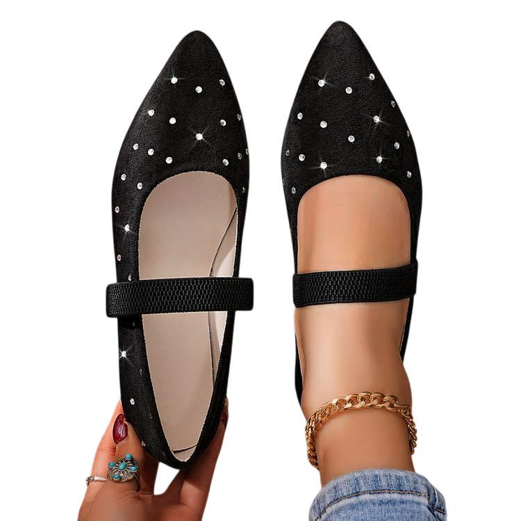Women's Rhinestone Mary Jane Flats