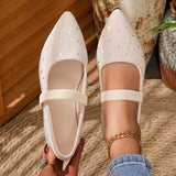 Women's Rhinestone Mary Jane Flats