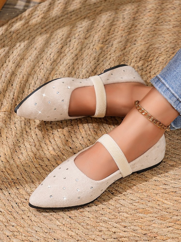 Women's Rhinestone Mary Jane Flats