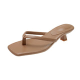 Women’s Square Toe Low Heel Strappy Sandals
