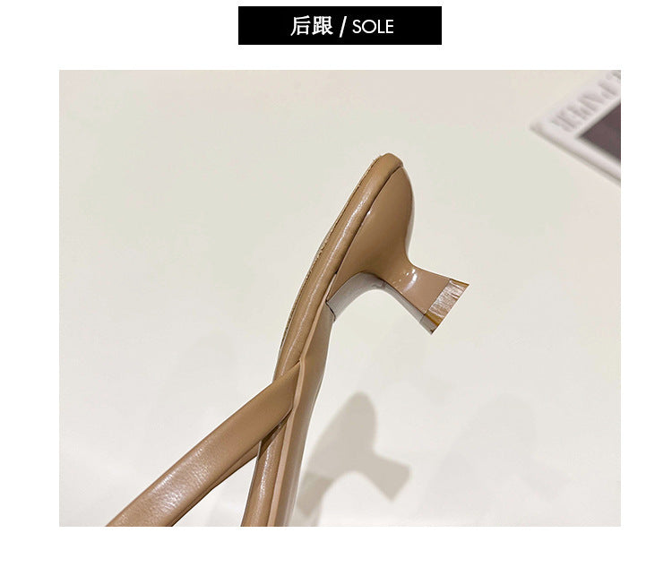 Women’s Square Toe Low Heel Strappy Sandals