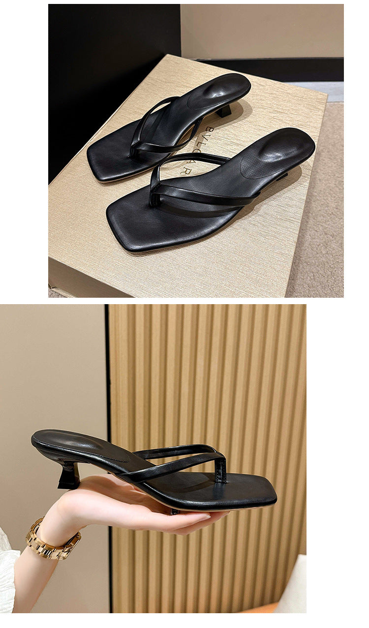 Women’s Square Toe Low Heel Strappy Sandals