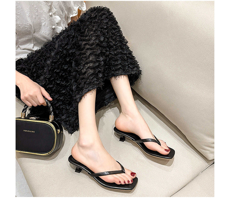 Women’s Square Toe Low Heel Strappy Sandals