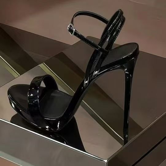 Patent Strappy High Heel Sandals