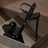 Patent Strappy High Heel Sandals