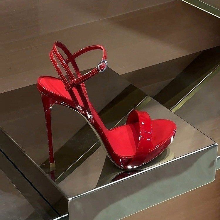 Patent Strappy High Heel Sandals