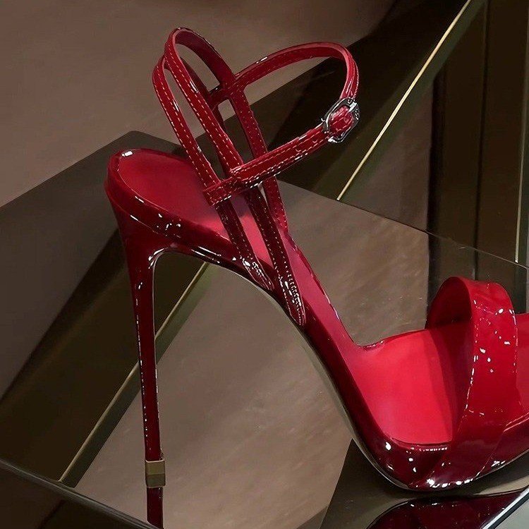 Patent Strappy High Heel Sandals