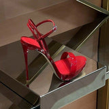 Patent Strappy High Heel Sandals