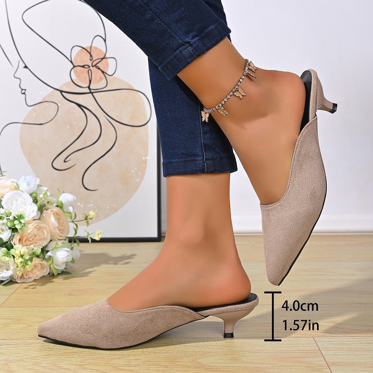 Women’s Pointed Toe Low Heel Mules