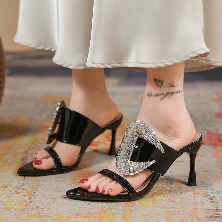 Women’s Open Toe Wedge Mule Sandals