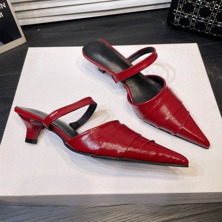Women’s Pointed Toe Flat Mule Shoes