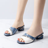 Women’s Open Toe Low Block Heel Sandals