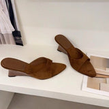 Women’s Pointed Toe Low Heel Mule Sandals