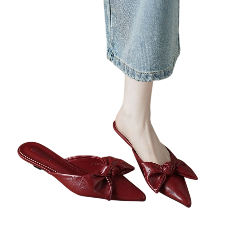 Women’s  Bow Pointed Toe Mules