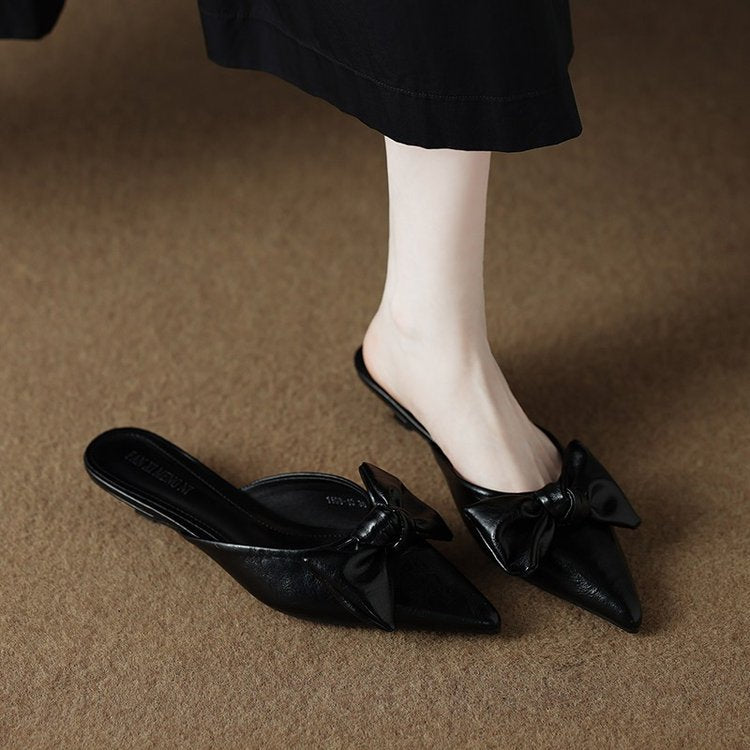 Women’s  Bow Pointed Toe Mules
