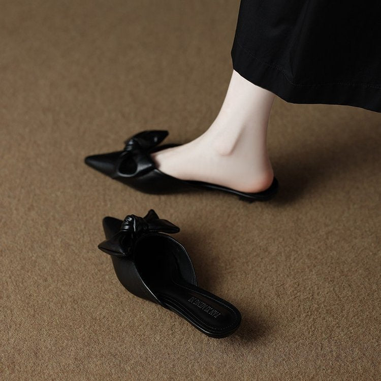 Women’s  Bow Pointed Toe Mules