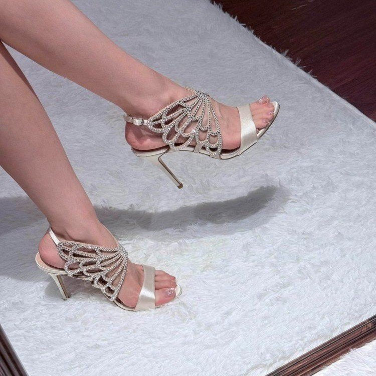 Embellished High Heel Sandals