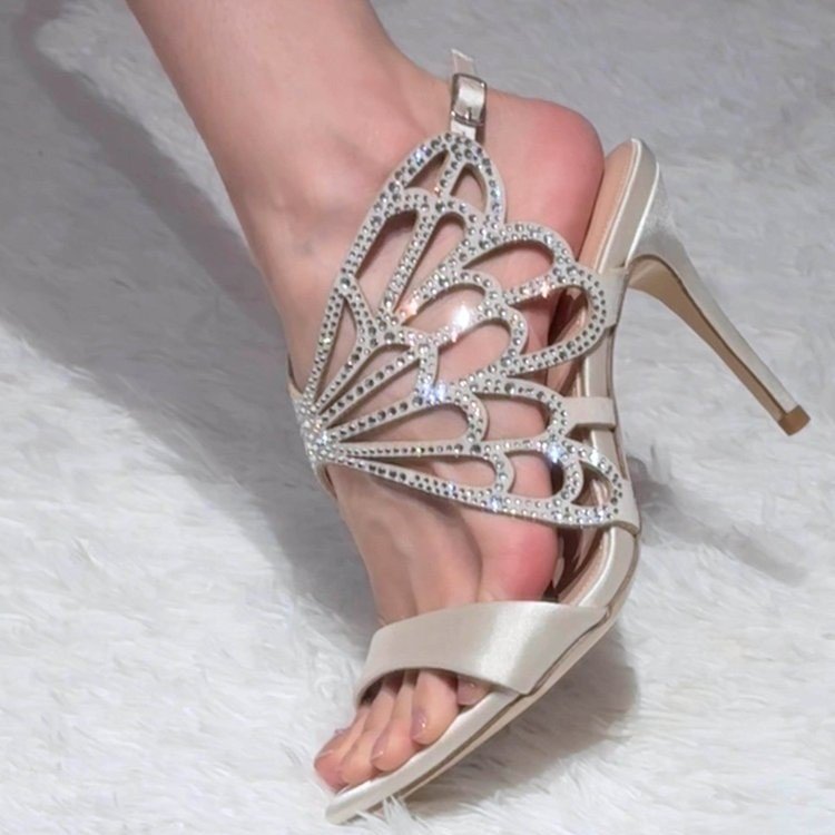 Embellished High Heel Sandals