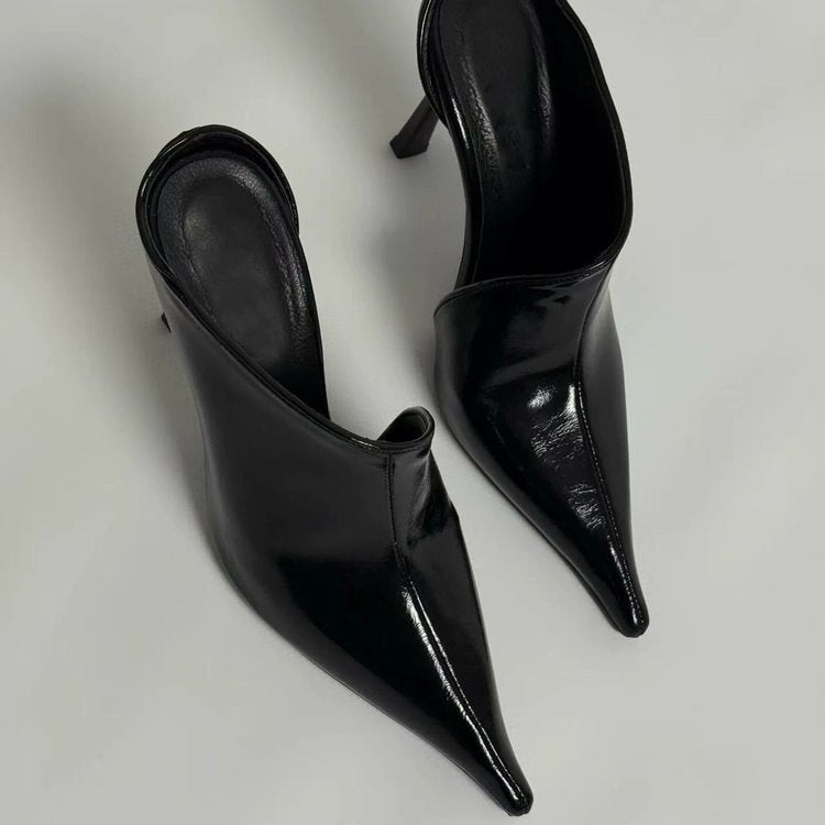 Women's Pointed-Toe High Heel Mule Shoes