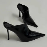 Women's Pointed-Toe High Heel Mule Shoes