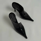 Women's Pointed-Toe High Heel Mule Shoes