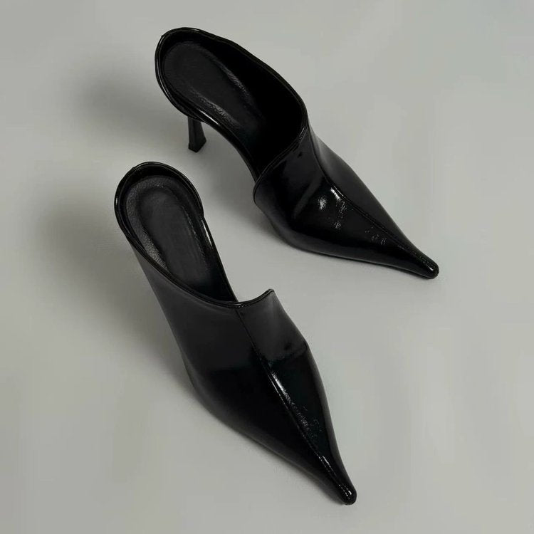 Women's Pointed-Toe High Heel Mule Shoes