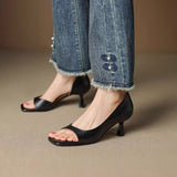 Women's Open Toe Low Heel Dress Shoes