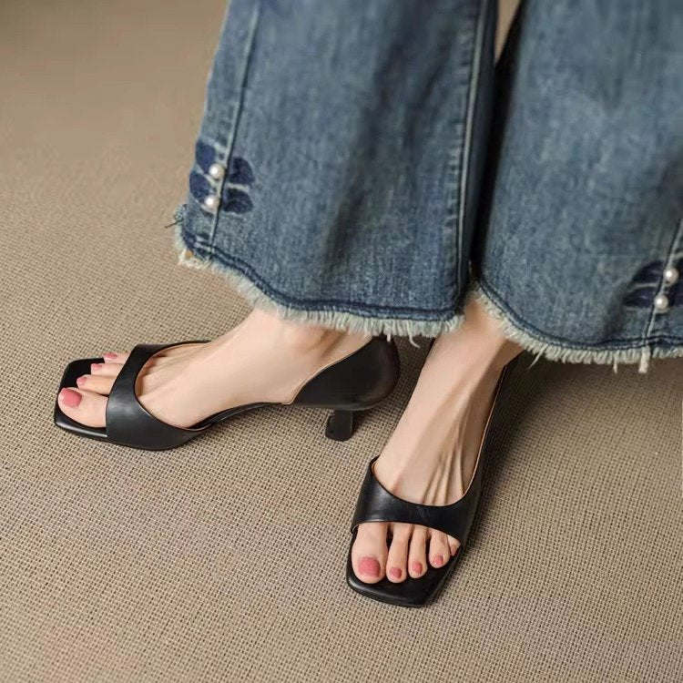 Women's Open Toe Low Heel Dress Shoes