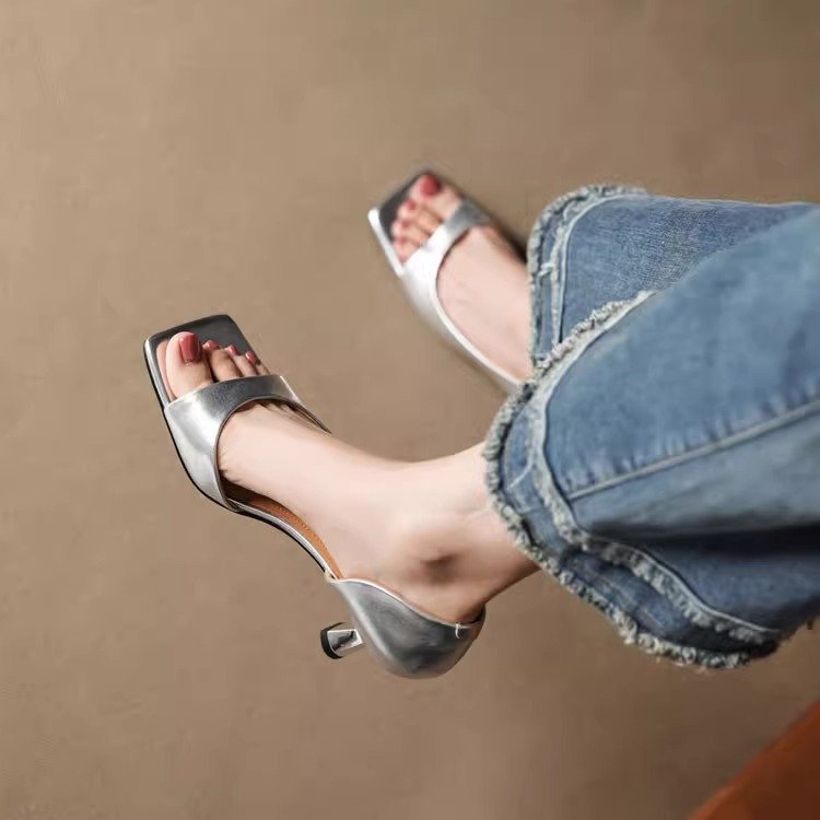 Women's Open Toe Low Heel Dress Shoes