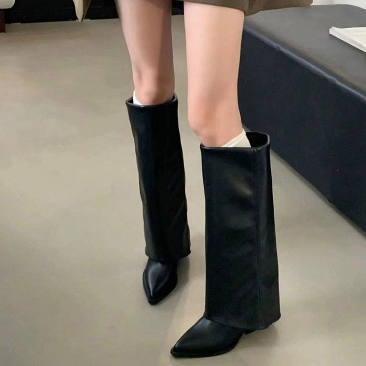 Women's Knee-High Pointed-Toe Boots