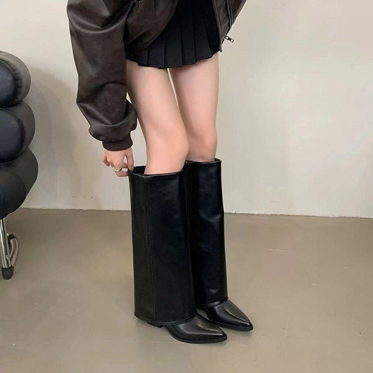 Women's Knee-High Pointed-Toe Boots