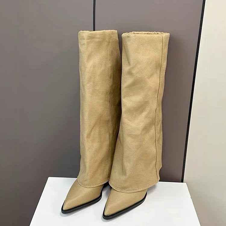 Women's Knee-High Pointed-Toe Boots