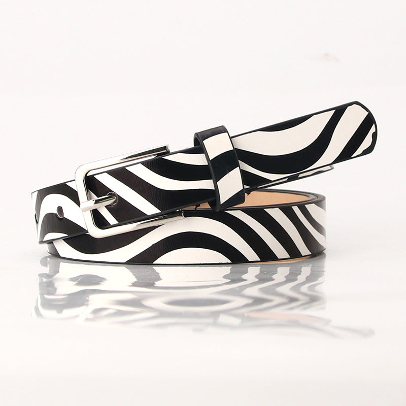Zebra Pattern Belt