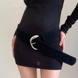 Classic Black Belt with Silver Buckle