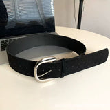 Classic Black Belt with Silver Buckle